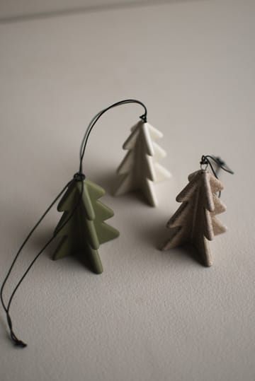 Hanging árvore de inverno 7 cm - Bege - DBKD