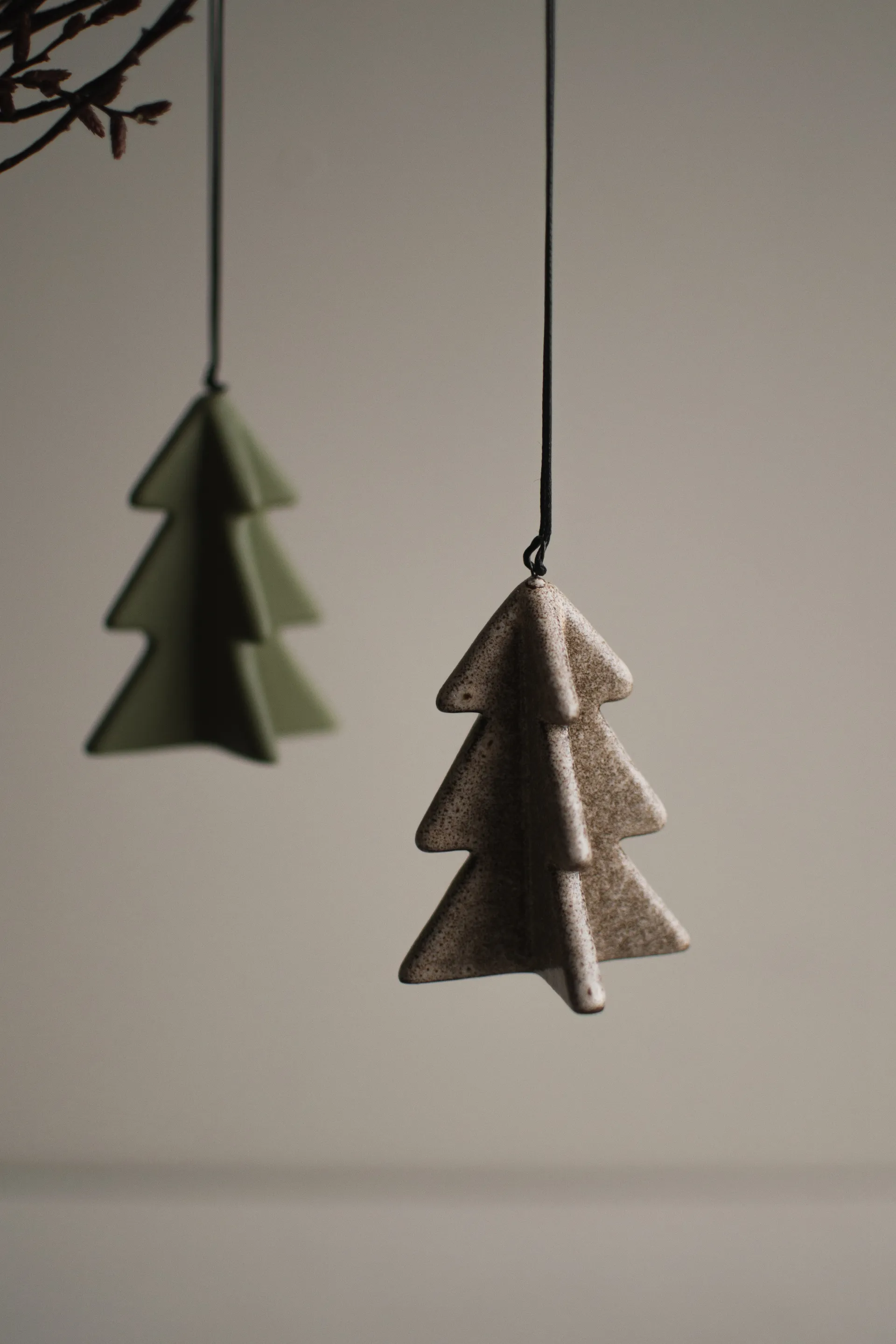 Hanging árvore de inverno 7 cm, Bege DBKD