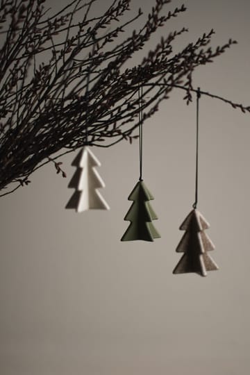 Hanging árvore de inverno 7 cm - Bege - DBKD