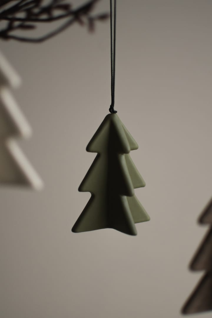 Hanging árvore de inverno 7 cm, Verde DBKD