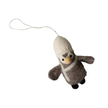 Hanging pendente decorativo em forma de pinguim - Bege-branco - DBKD