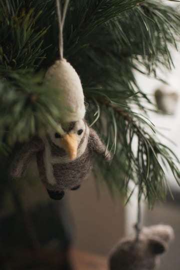 Hanging pendente decorativo em forma de pinguim - Bege-branco - DBKD