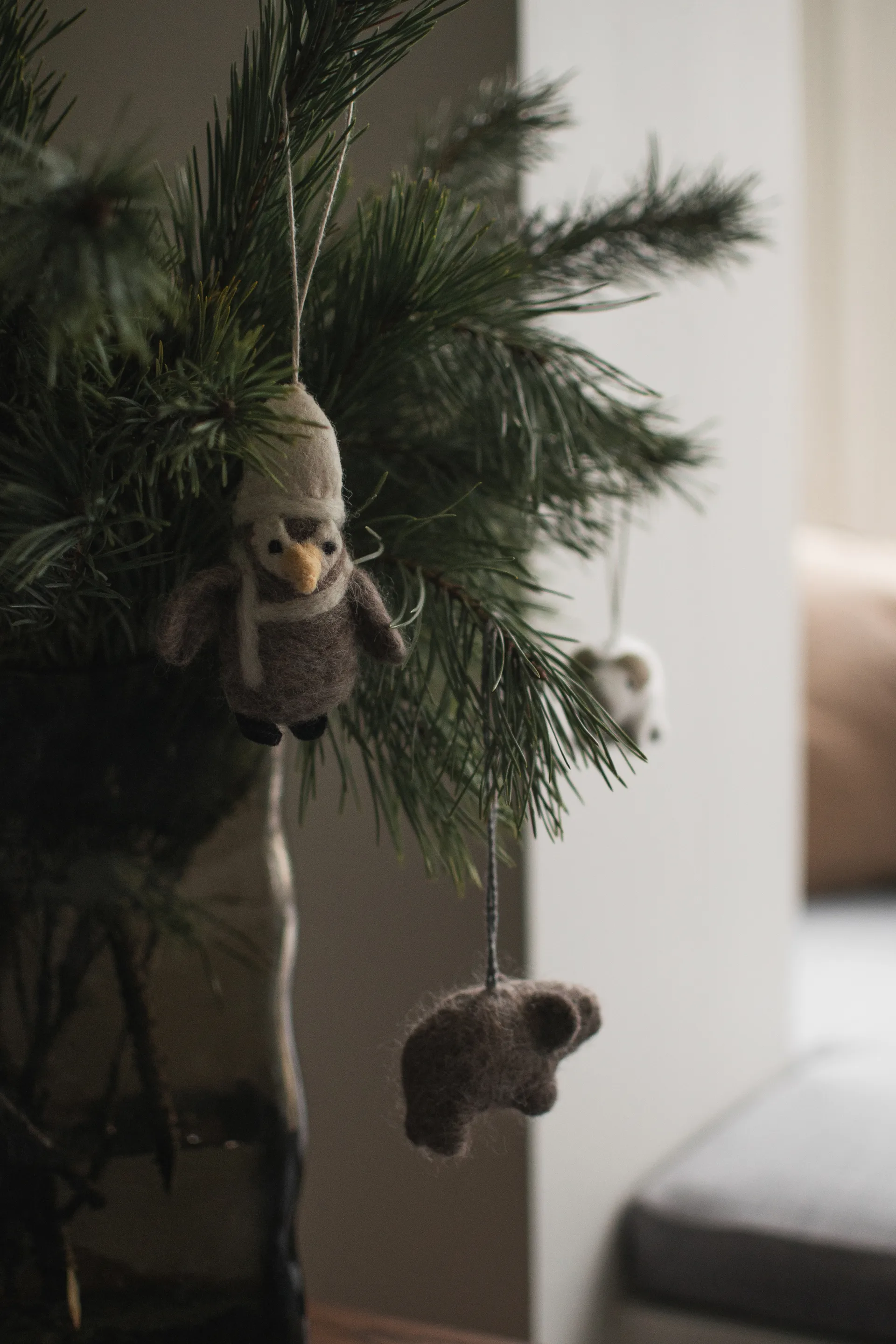 Hanging pendente decorativo em forma de pinguim, Bege-branco DBKD