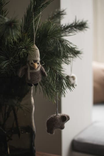 Hanging pendente decorativo em forma de pinguim - Bege-branco - DBKD
