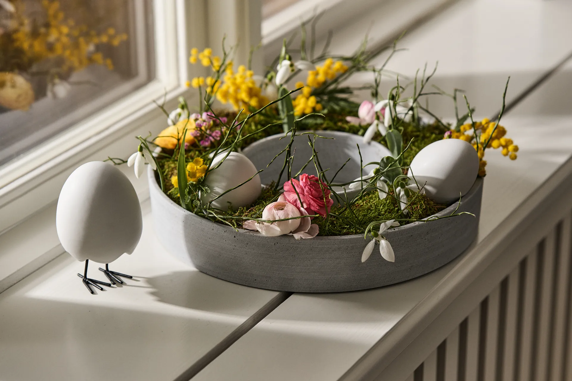 Happy Easter decoração de Páscoa, White DBKD