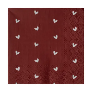 Heart guardanapo de papel 33x33 cm 20 unidades - Vermelho escuro - DBKD