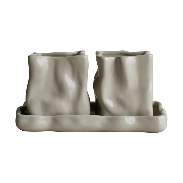 Herb vaso 3 peças - Creme - DBKD