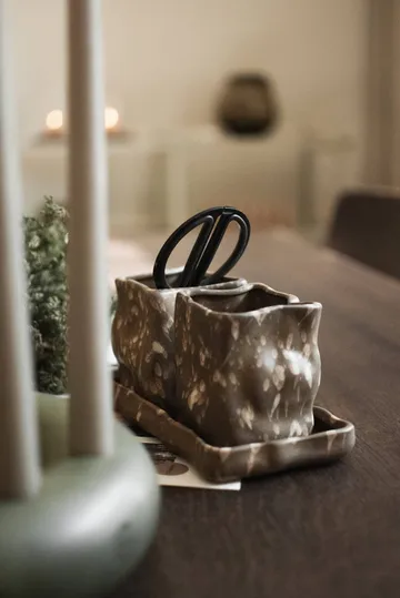 Herb vaso 3 peças - Ponto castanho - DBKD