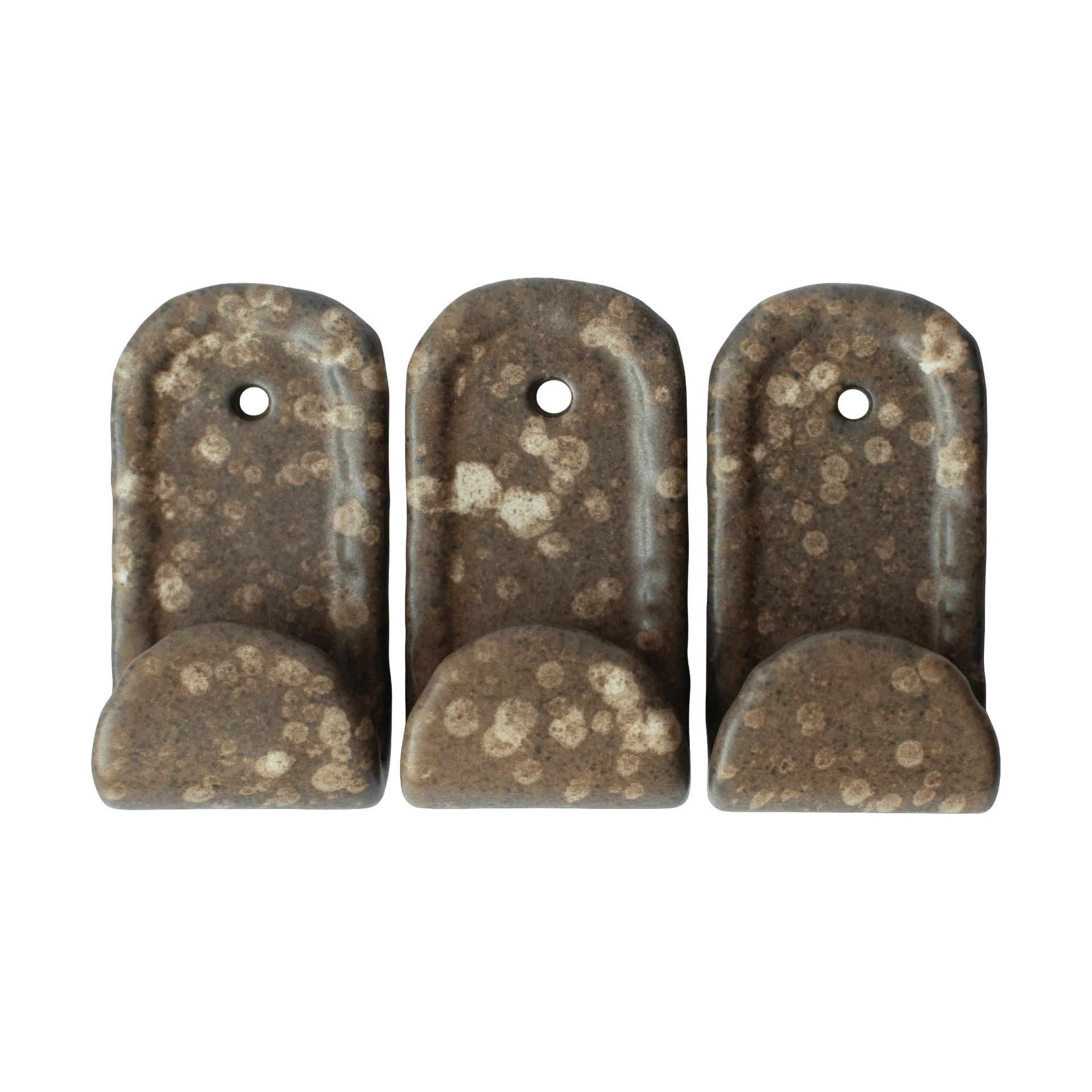 Hook ganchos 3-pack, Ponto castanho DBKD