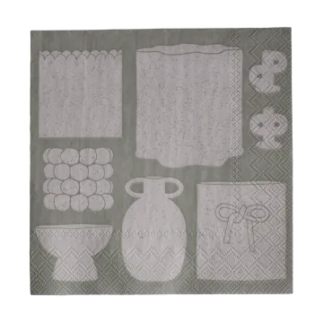 Illustration guardanapo de papel 33x33 cm 20 un. - Beige - DBKD