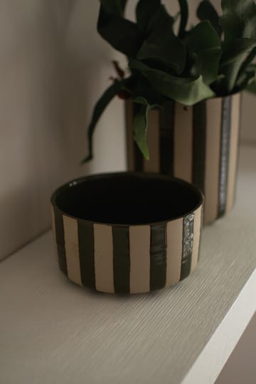 Line taça decorativa Ø16 cm - Verde riscado - DBKD