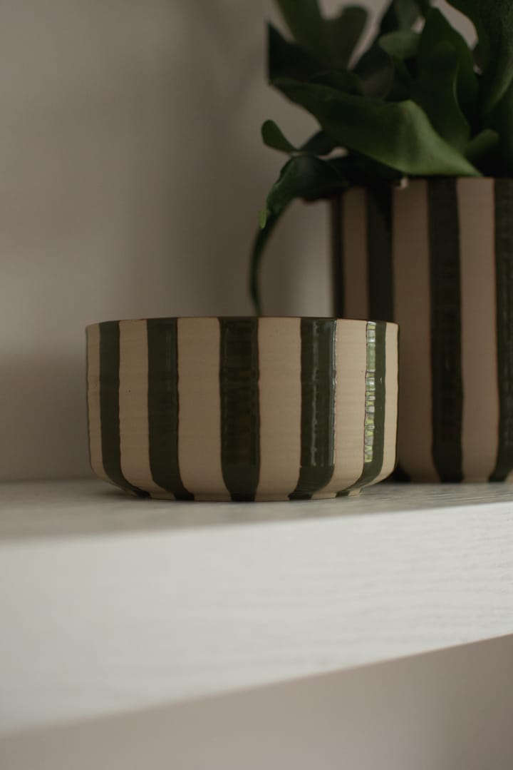 Line taça decorativa Ø16 cm, Verde riscado DBKD