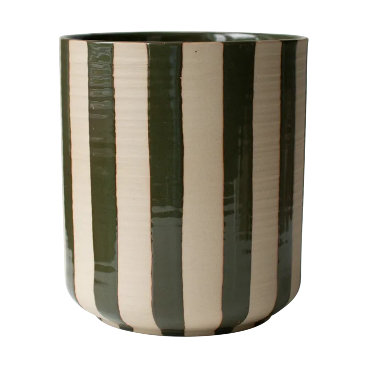 Line vaso  Ø14x16 cm - Verde riscado - DBKD