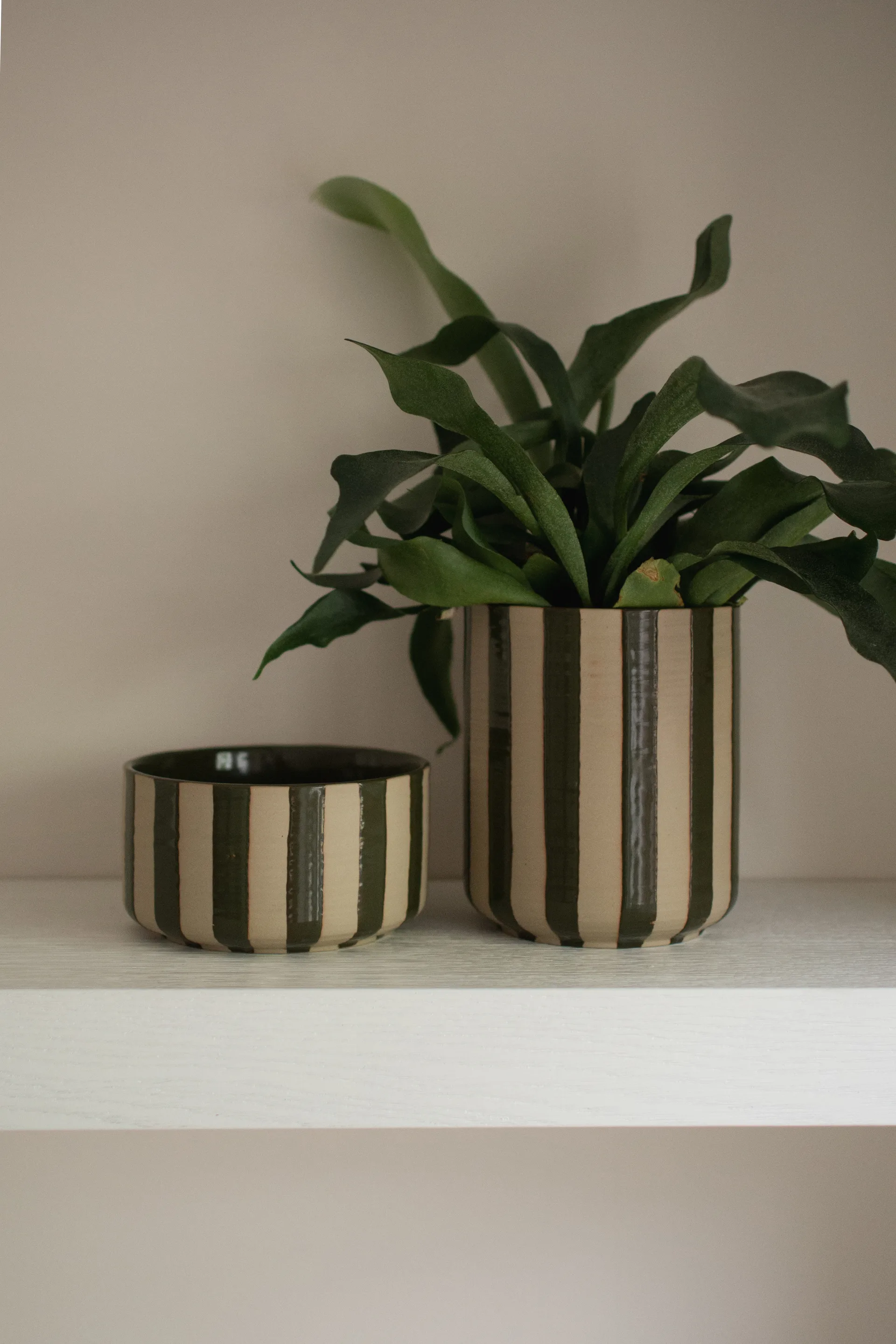 Line vaso  Ø14x16 cm, Verde riscado DBKD