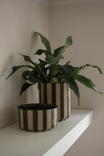 Line vaso  Ø14x16 cm - Verde riscado - DBKD