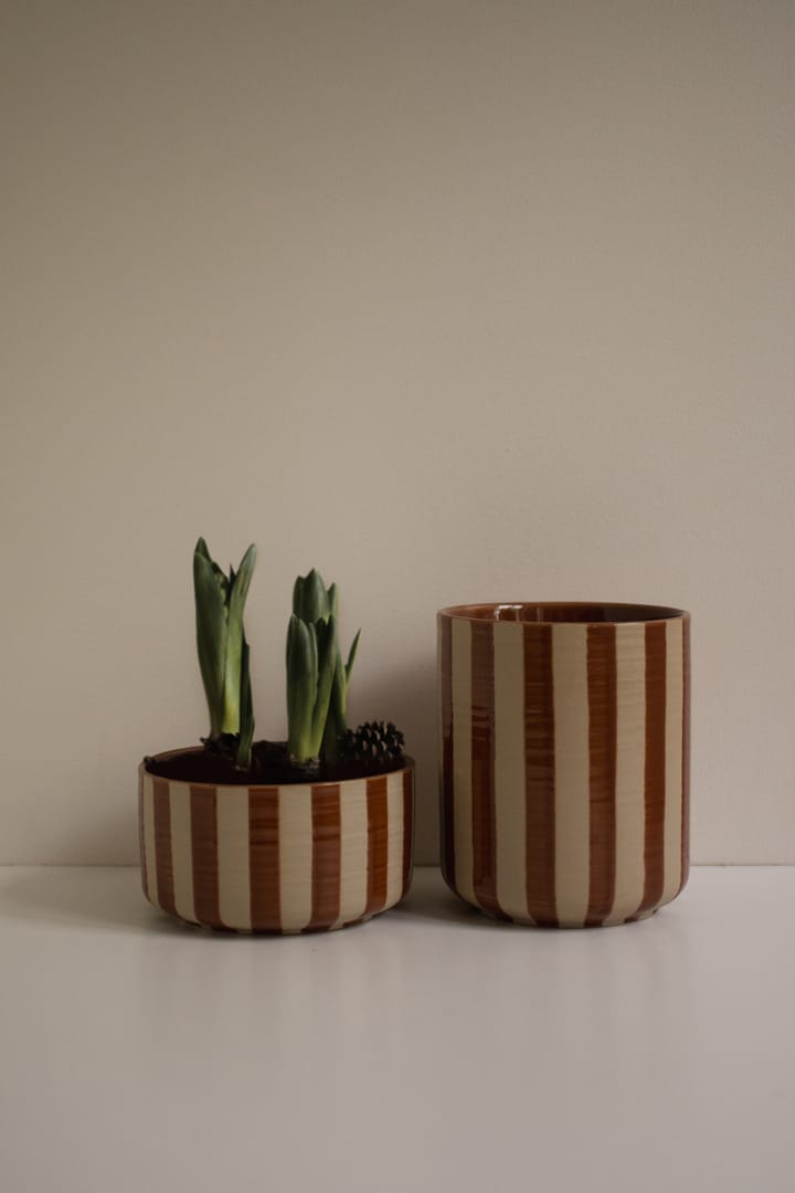 Line vaso para plantas Ø14x16 cm, Torrão riscado DBKD