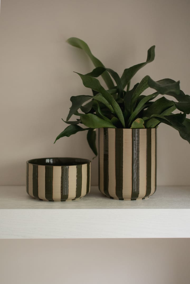 Line vaso para plantas Ø14x16 cm, Verde riscado DBKD