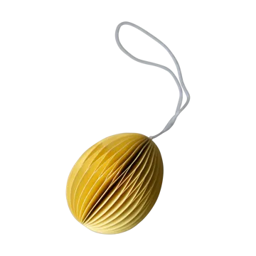 Ovoid decoração de Páscoa em papel 7 cm - Amarelo - DBKD