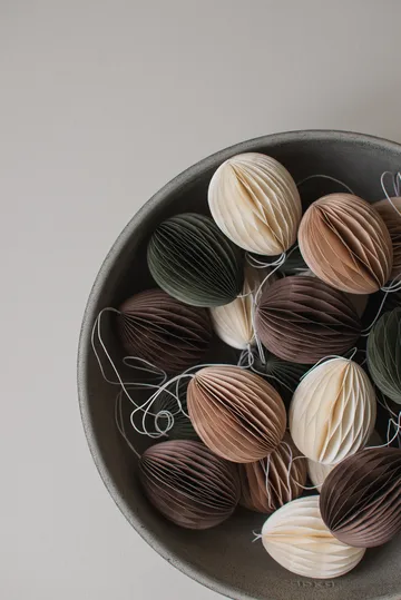 Ovoid decoração de Páscoa em papel 7 cm - Areia - DBKD