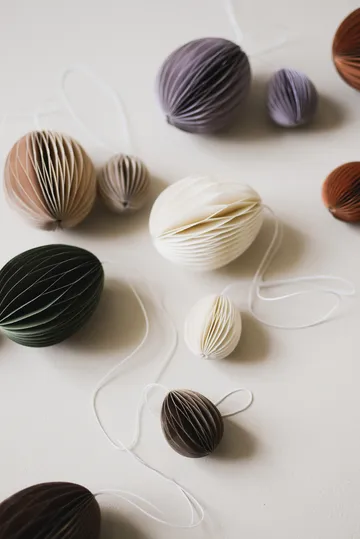 Ovoid decoração de Páscoa em papel 7 cm - Areia - DBKD