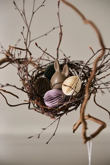 Ovoid decoração de Páscoa em papel pequeno 4 cm - White - DBKD