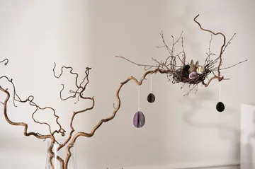 Ovoid decoração de Páscoa em papel pequeno 4 cm - White - DBKD