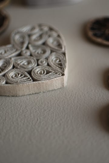 Paper coração 8 cm - Creme - DBKD