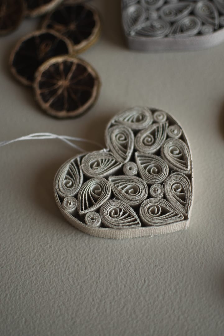 Paper coração 8 cm, Creme DBKD