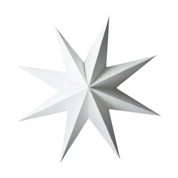 Paper estrela de inverno pendente decorativo - Branco, médio, Ø14 cm - DBKD