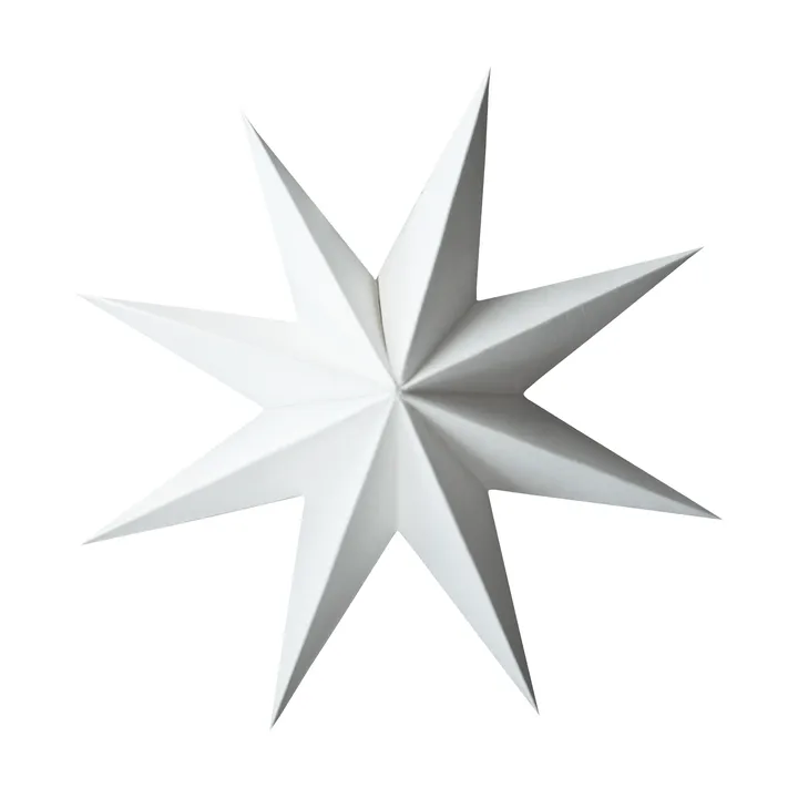 Paper estrela de inverno pendente decorativo - Branco, médio, Ø14 cm - DBKD