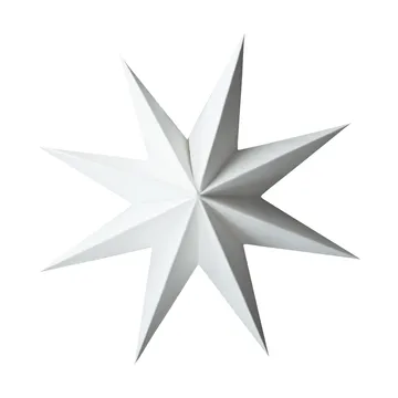 Paper estrela de inverno pendente decorativo - Branco, pequeno, Ø9 cm - DBKD