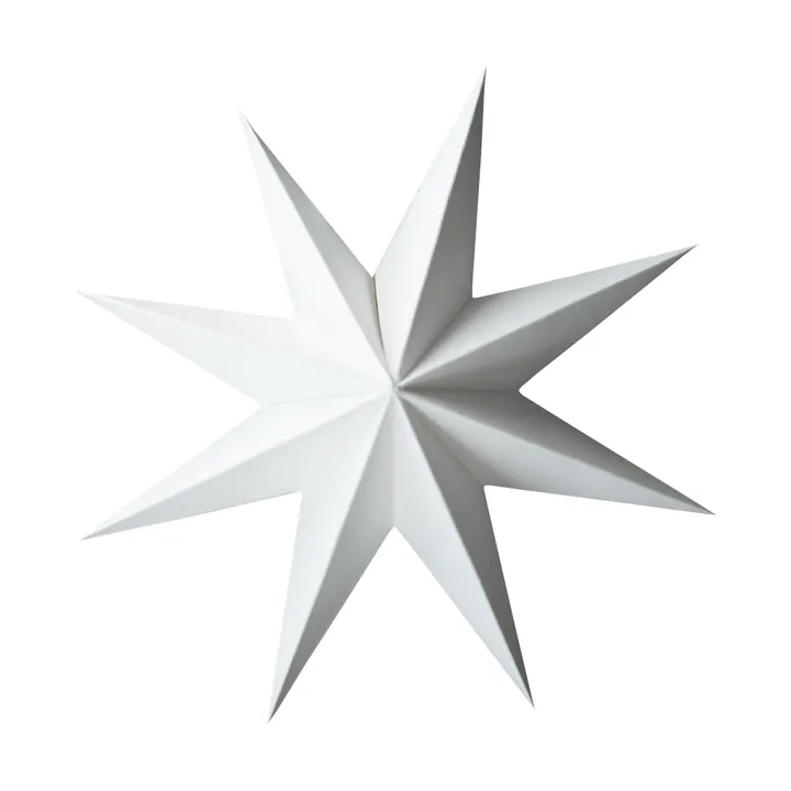 Paper estrela de inverno pendente decorativo - Branco, pequeno, Ø9 cm - DBKD