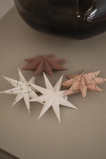 Paper estrela de inverno pendente decorativo - Branco, pequeno, Ø9 cm - DBKD