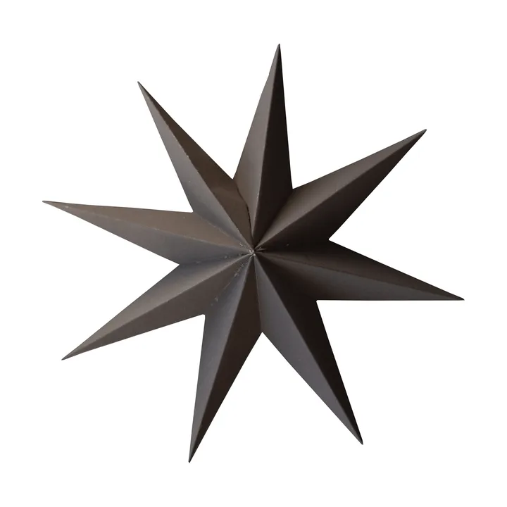 Paper estrela de inverno pendente decorativo - Castanho, grande, Ø19 cm - DBKD