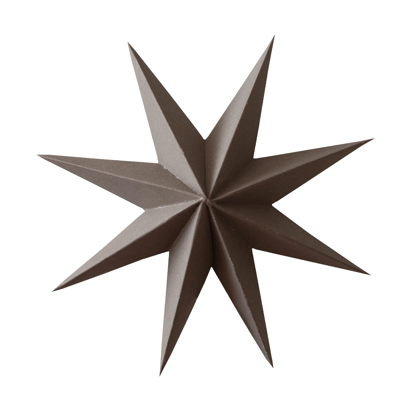 Paper estrela de inverno pendente decorativo, Castanho, médio, Ø14 cm DBKD
