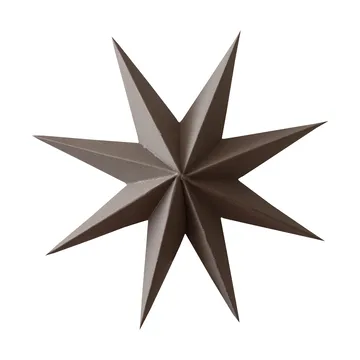 Paper estrela de inverno pendente decorativo - Castanho, médio, Ø14 cm - DBKD
