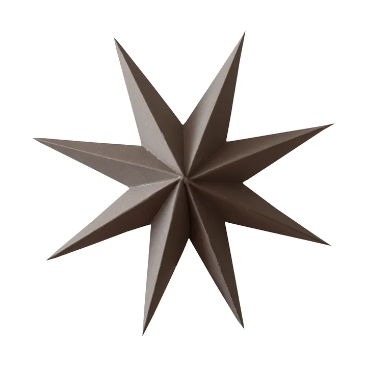 Paper estrela de inverno pendente decorativo - Castanho, médio, Ø14 cm - DBKD