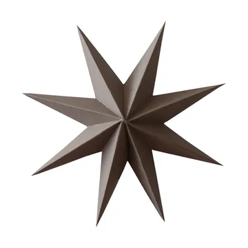 Paper estrela de inverno pendente decorativo - Castanho, pequeno, Ø9 cm - DBKD