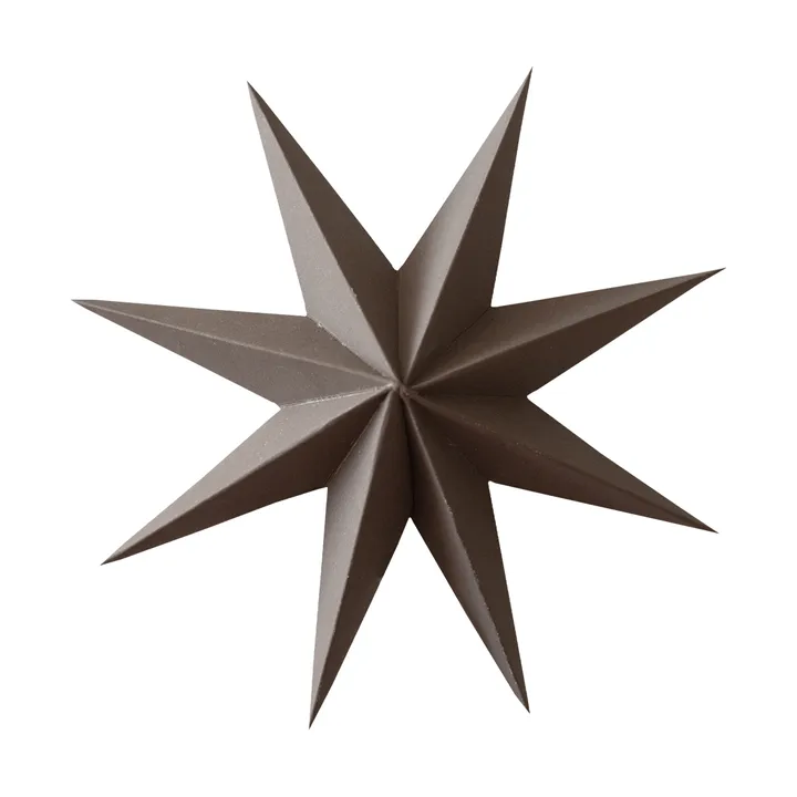 Paper estrela de inverno pendente decorativo - Castanho, pequeno, Ø9 cm - DBKD