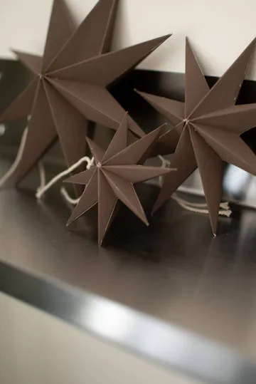 Paper estrela de inverno pendente decorativo - Castanho, pequeno, Ø9 cm - DBKD