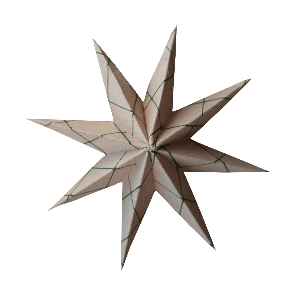 Paper estrela de inverno pendente decorativo, Quadrado sand, pequeno, Ø9 cm DBKD