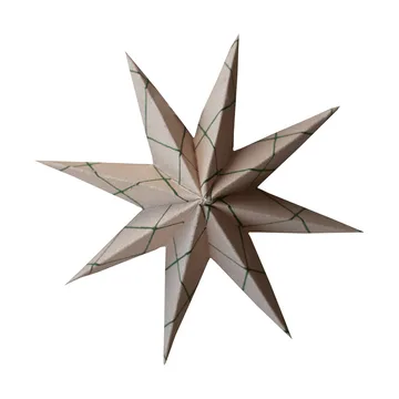 Paper estrela de inverno pendente decorativo - Quadrado sand, pequeno, Ø9 cm - DBKD