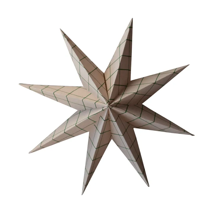 Paper estrela de inverno pendente decorativo - Square sand, grande, Ø19 cm - DBKD