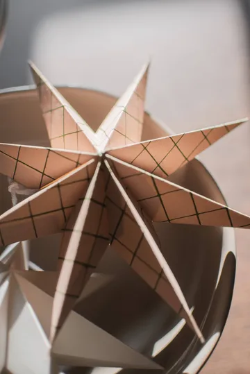 Paper estrela de inverno pendente decorativo - Square sand, grande, Ø19 cm - DBKD
