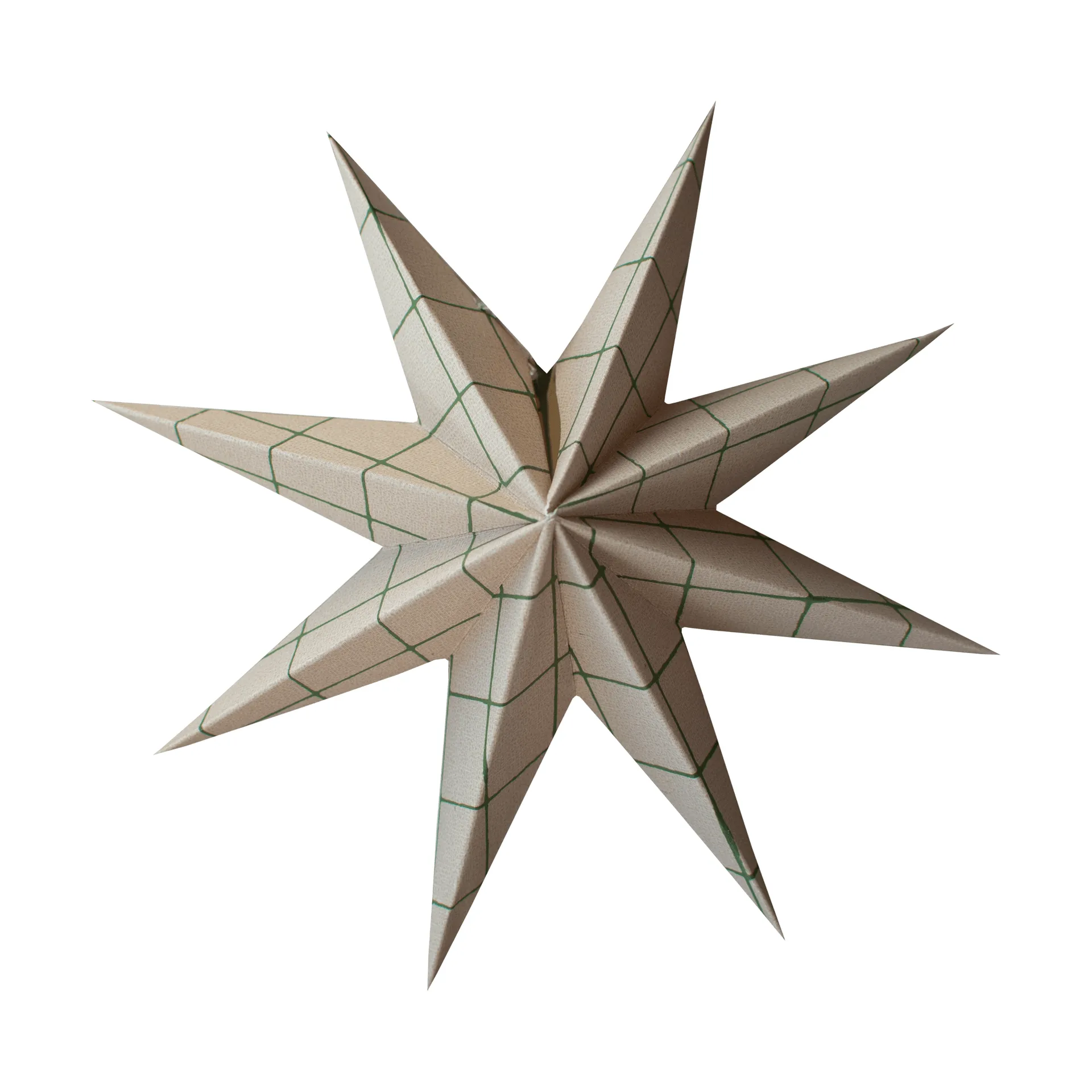 Paper estrela de inverno pendente decorativo, Square sand, médio, Ø14 cm DBKD