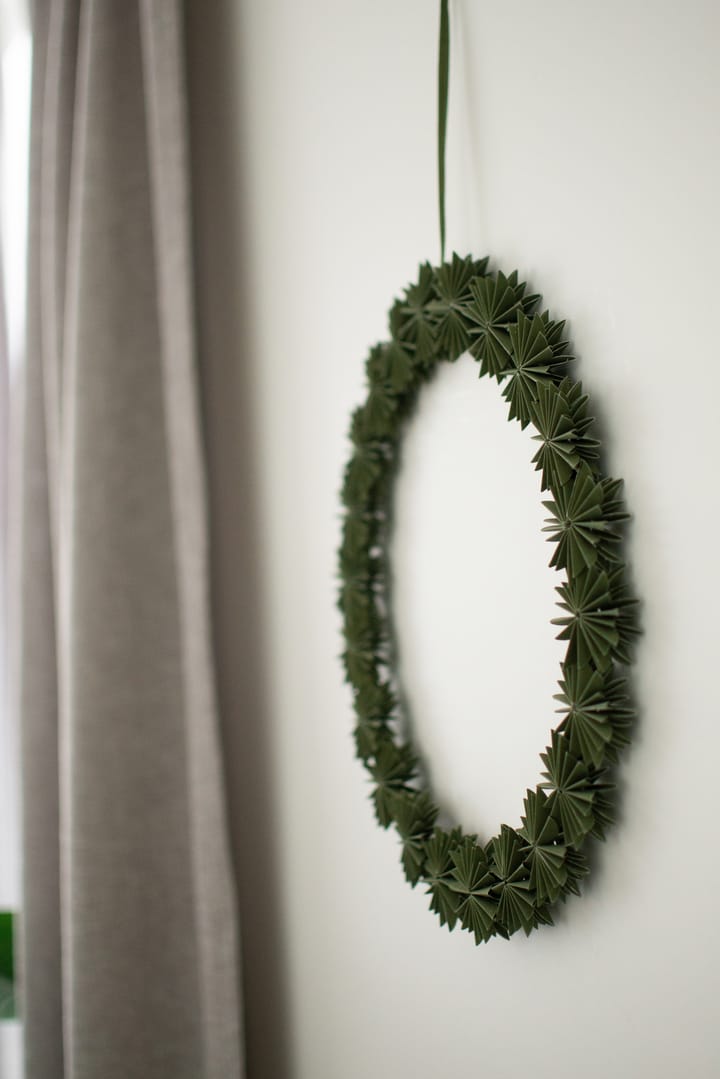 Paper flake wreath coroa decorativa Ø35 cm, Verde DBKD