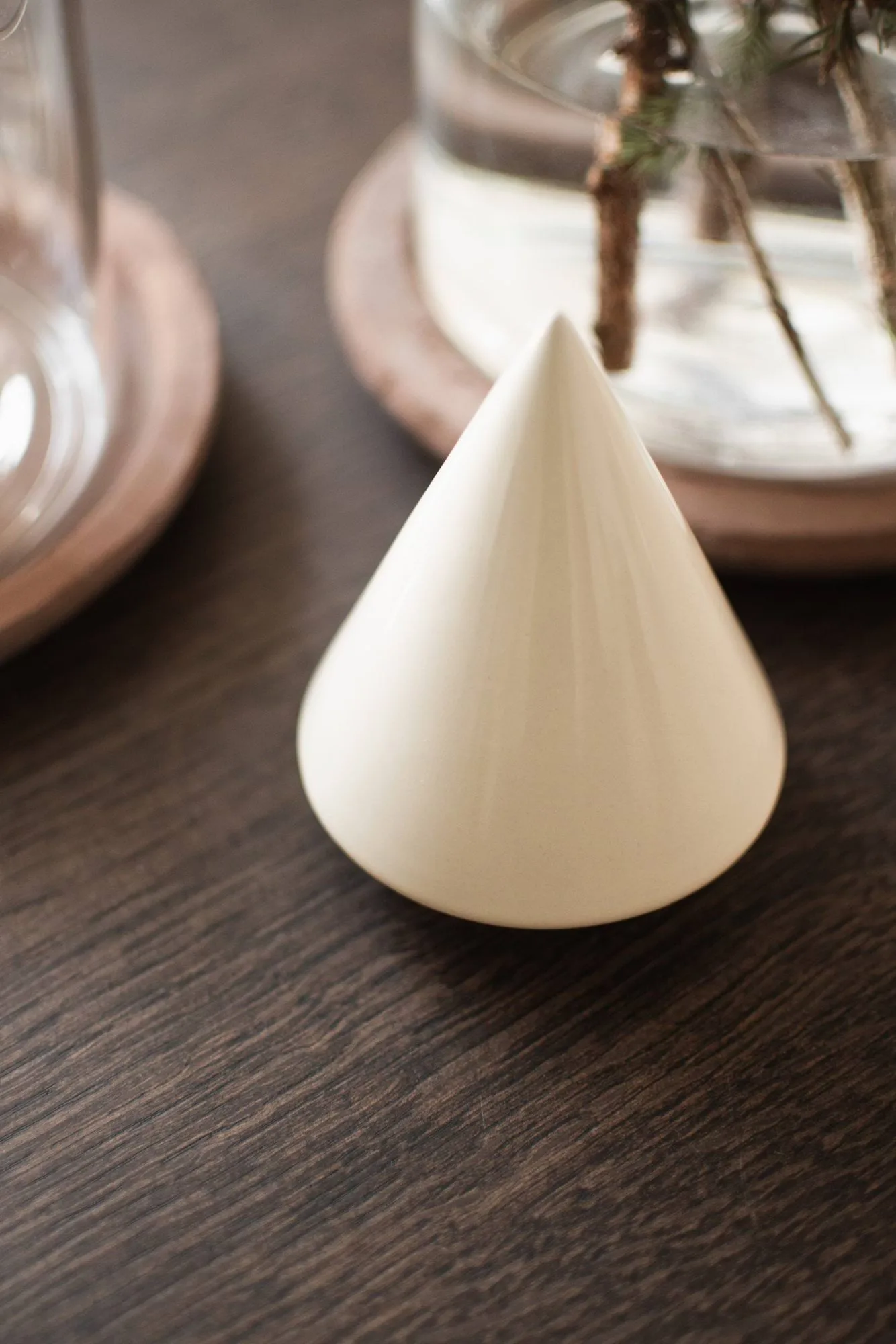 Peak árvore detalhe decorativo, Brilhante creme, Ø9 cm DBKD
