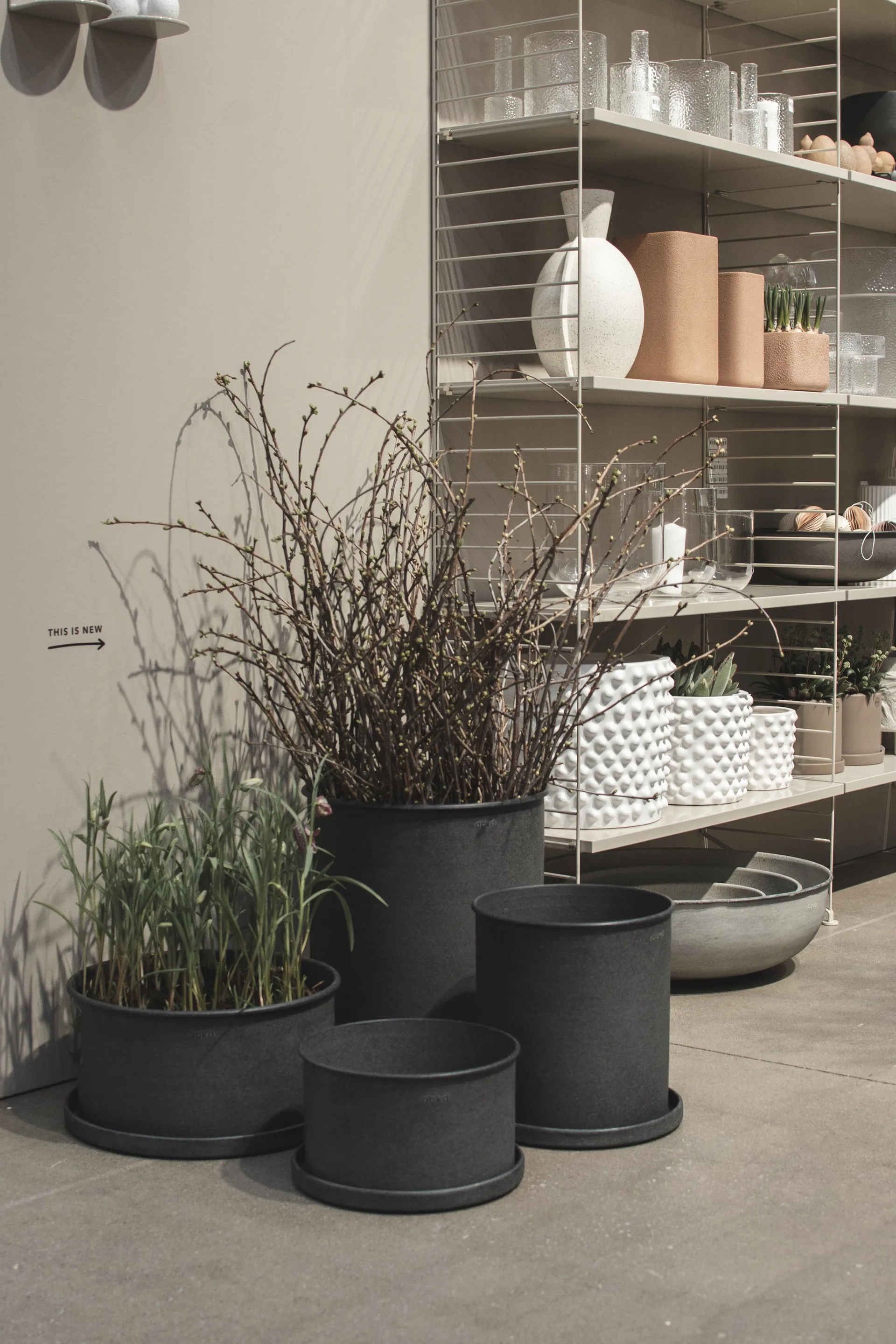 Plant pote de flores 2 unid., Preto DBKD