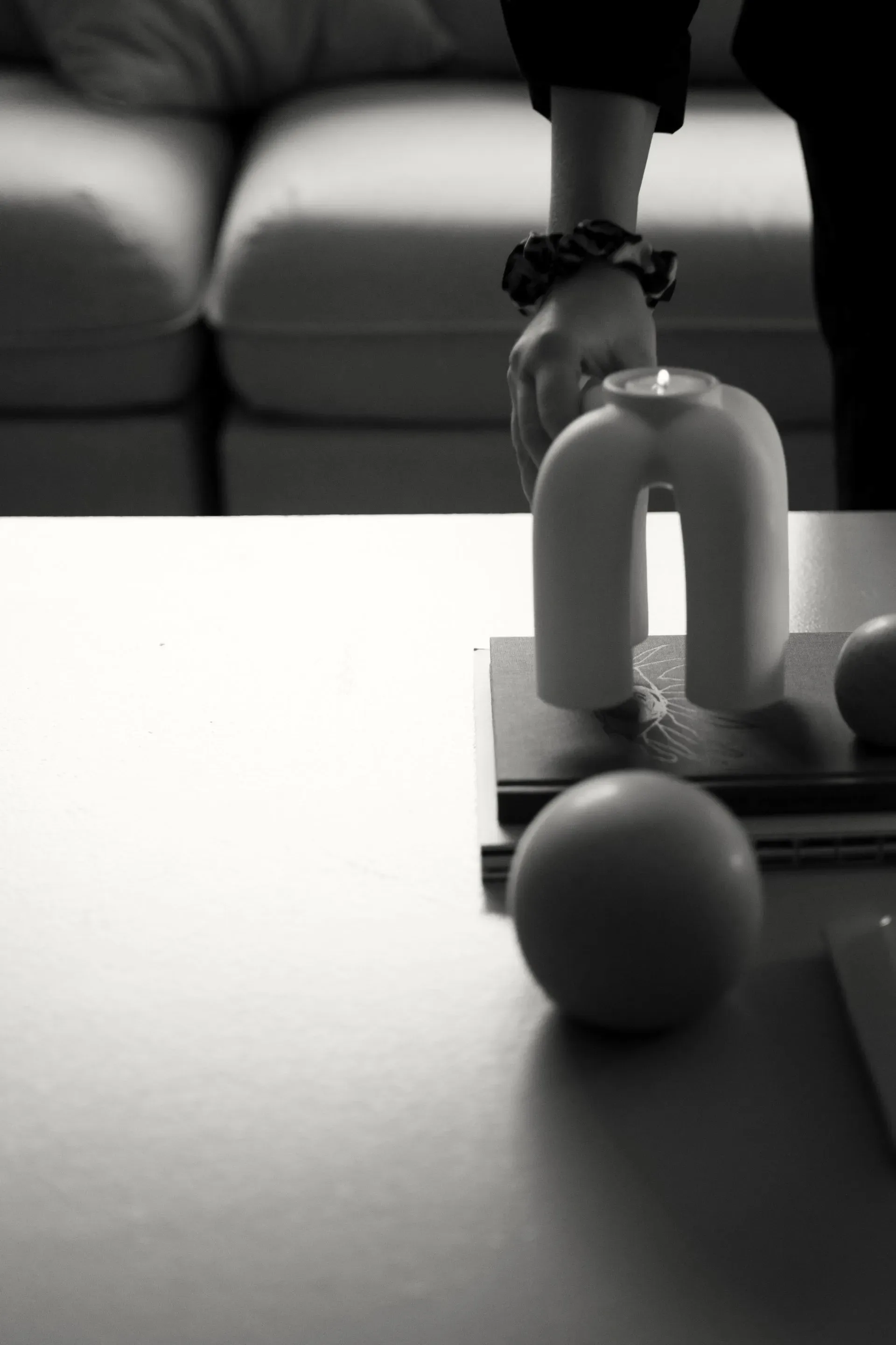 Porta velas Rope 14x14 cm, Branco DBKD