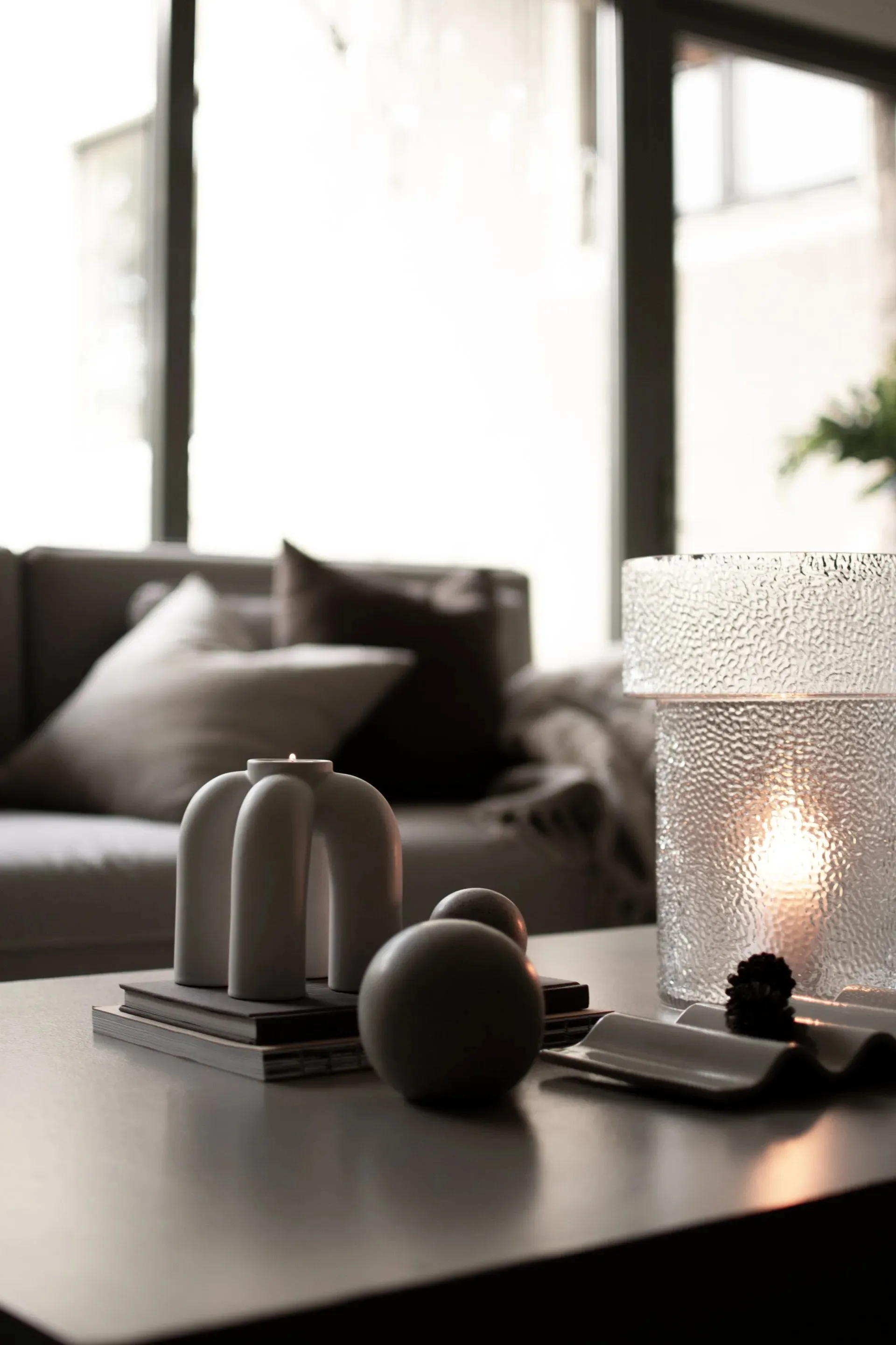 Porta velas Rope 14x14 cm, Branco DBKD